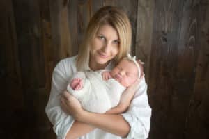 Ashley Neuweg with baby