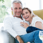 Two People Drinking Wine