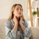 A woman with thyroid